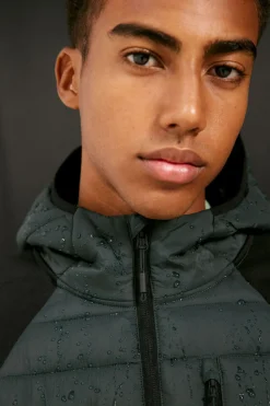 Blusao Acolchoado Combinado Capuz