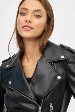 Blusao Biker Efeito Pele