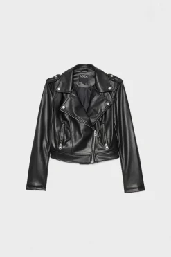 Blusao Biker Efeito Pele