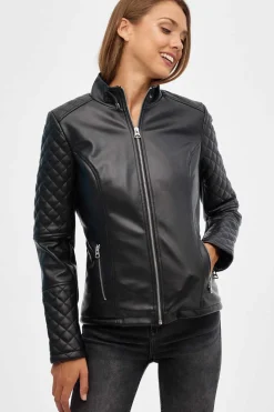 Blusao Biker Efeito Pele