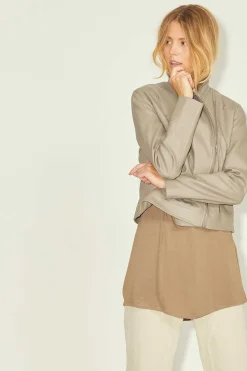 Blusao De Mulher De Couro