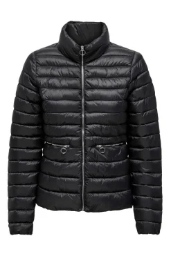 Blusao De Plumas Acolchoado De Manga Comprida