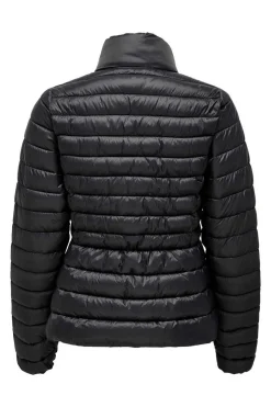 Blusao De Plumas Acolchoado De Manga Comprida