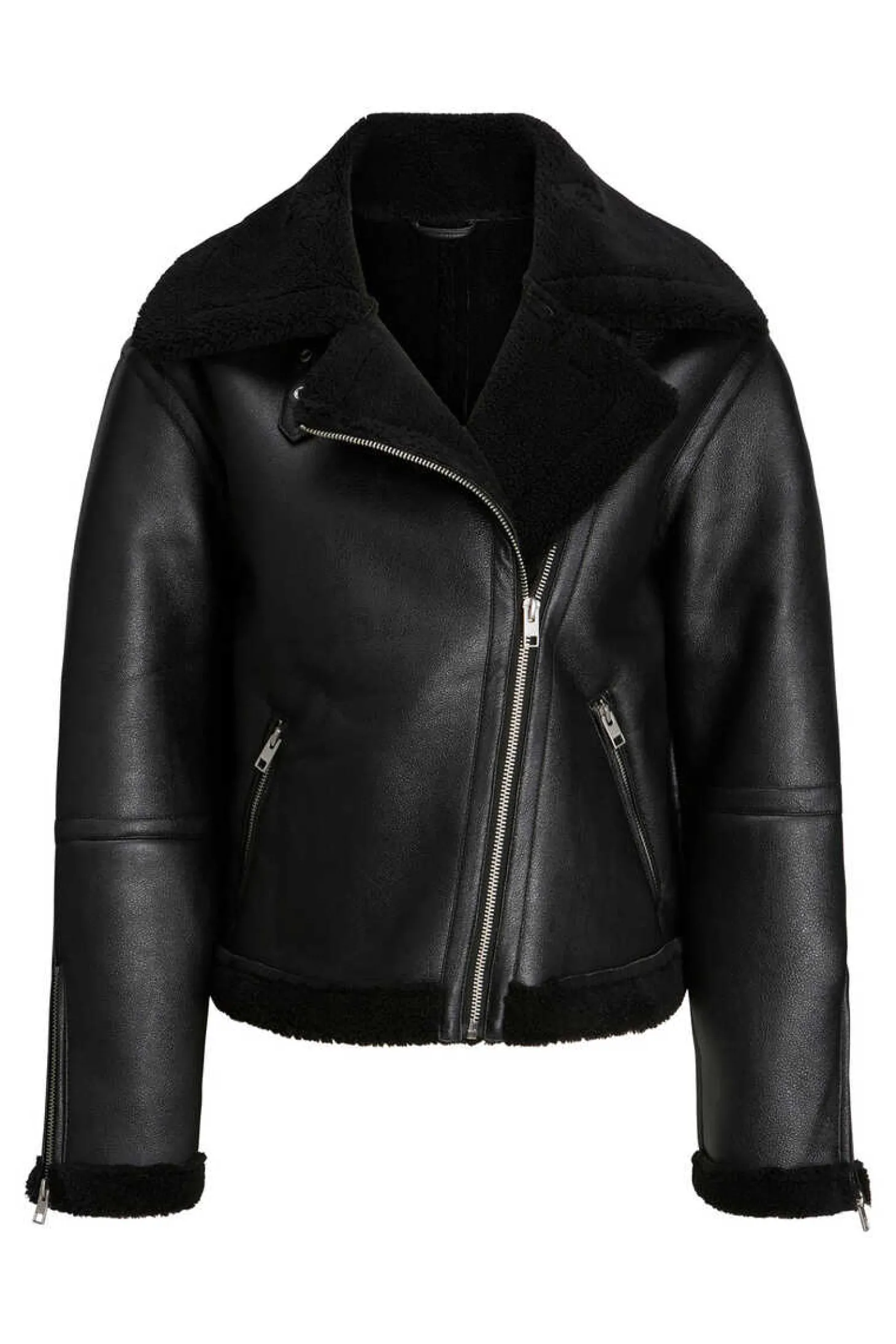 Blusao Estilo Aviador De Mulher Tipo Borrego