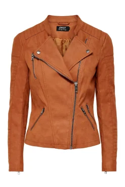 Blusao Estilo Biker Com Fecho-Eclair
