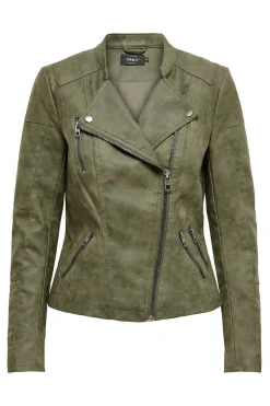 Blusao Estilo Biker Com Fecho-Eclair