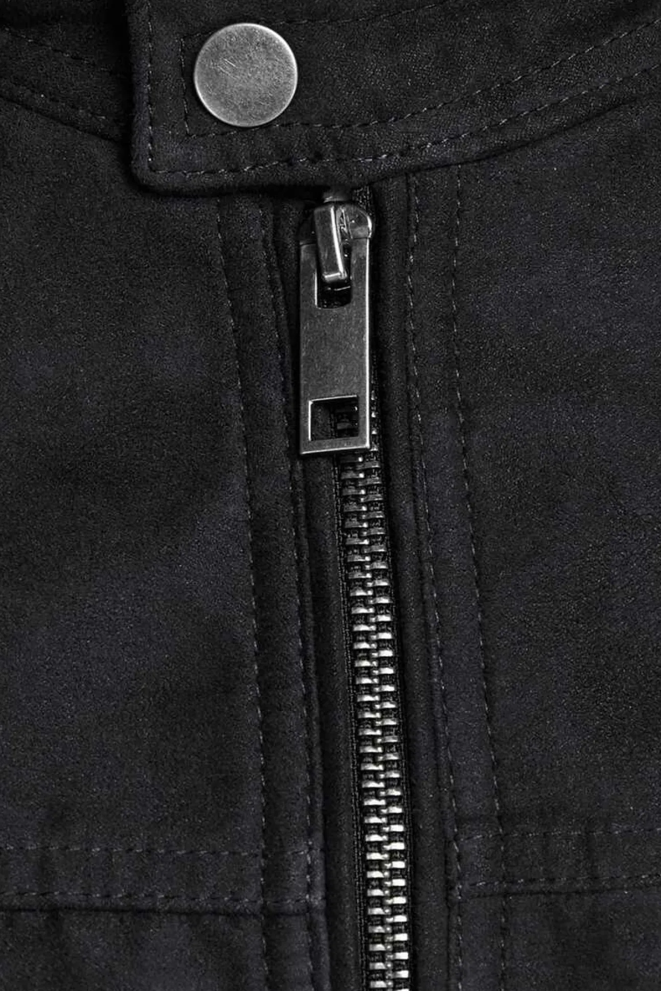 Blusao Motard Efeito Couro