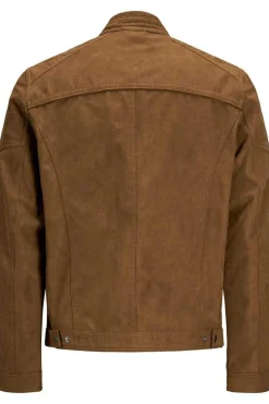 Blusao Motard Efeito Couro