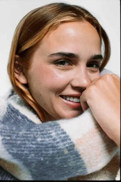 Cachecol Quadrados Pastel