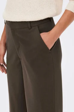 Calca Corte Reto De Cintura Media