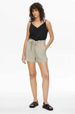 Calca Curta De Linho