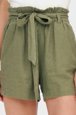 Calca Curta De Linho