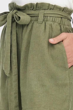 Calca Curta De Linho