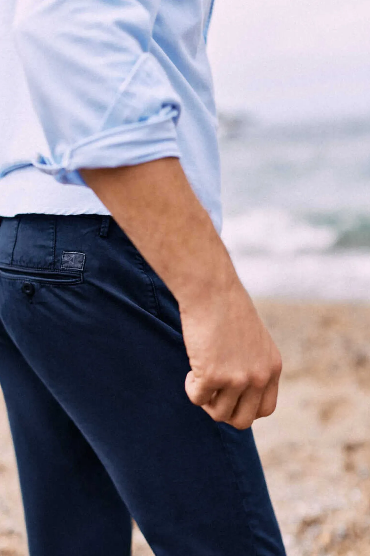 Calcas Chino Slim Cintura Elastica