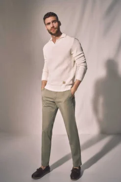 Calcas Chino Slim Cintura Elastica