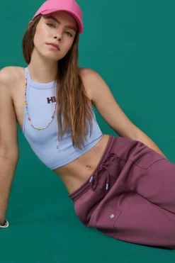 Calcas Compridas Flare Felpa Bordeaux