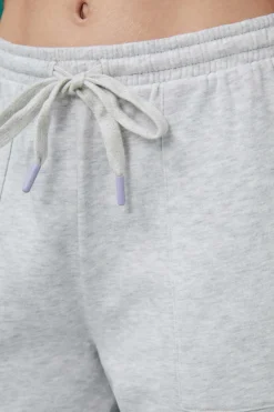 Calcas Compridas Flare Felpa Cinzentas