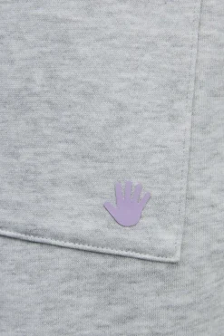 Calcas Compridas Flare Felpa Cinzentas