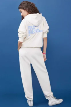 Calcas Compridas Jogger Felpa Branca