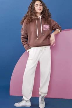 Calcas Compridas Jogger Felpa Branca