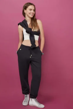 Calcas Compridas Jogger Felpa Escuro