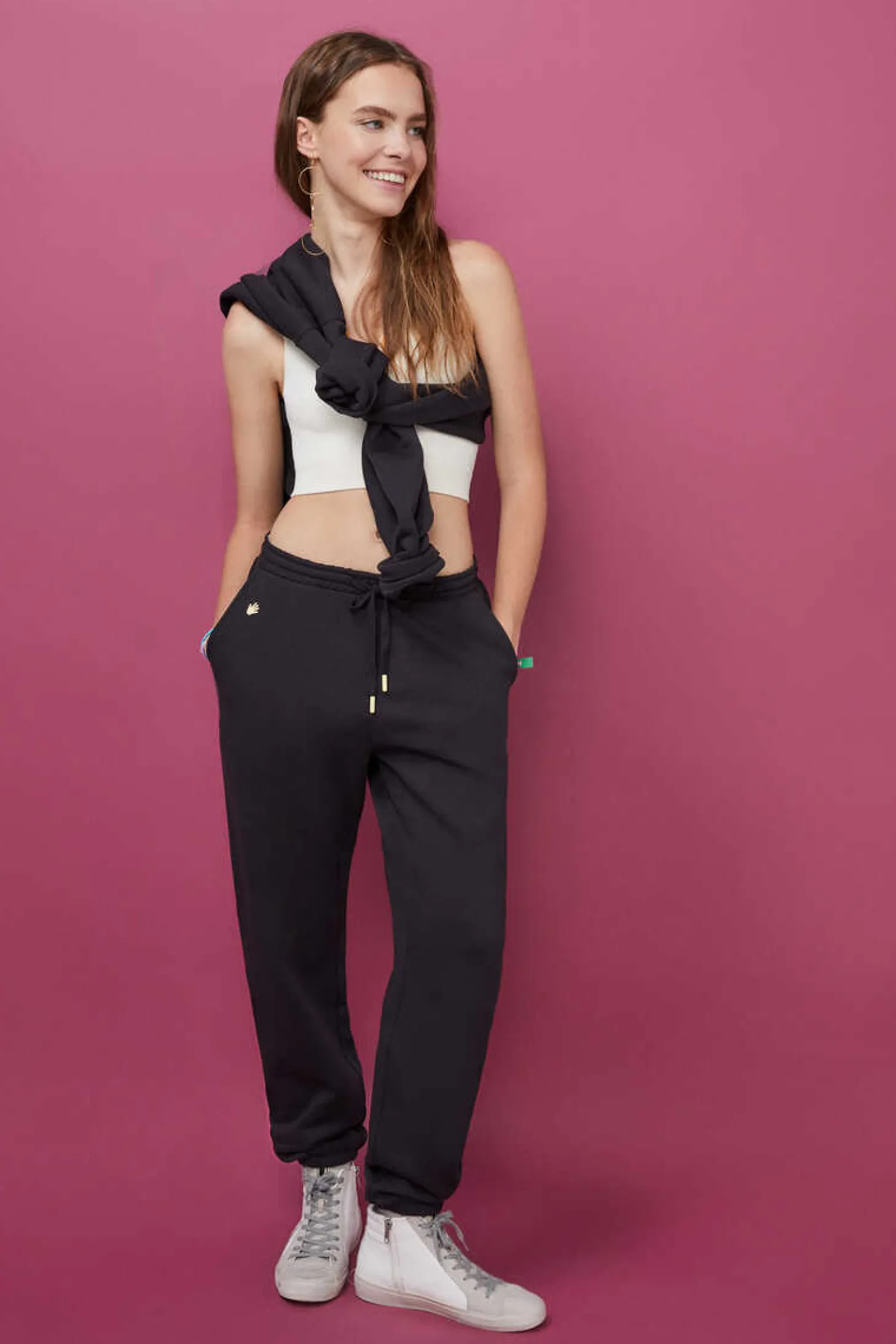 Calcas Compridas Jogger Felpa Escuro