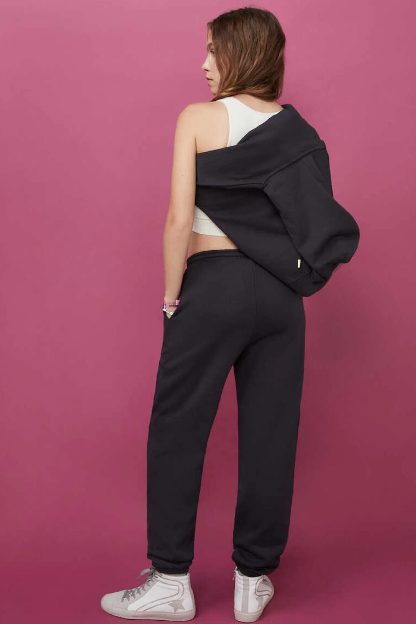 Calcas Compridas Jogger Felpa Escuro