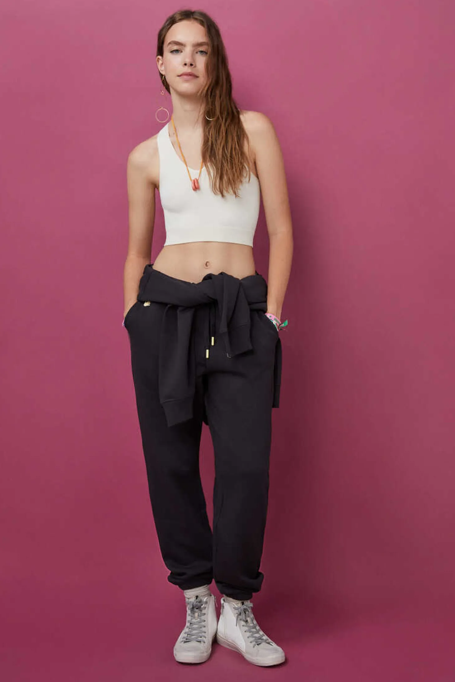 Calcas Compridas Jogger Felpa Escuro