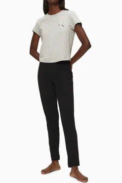 Calcas De Algodao Com Cos Elastico Da Calvin Klein