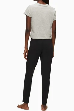 Calcas De Algodao Com Cos Elastico Da Calvin Klein