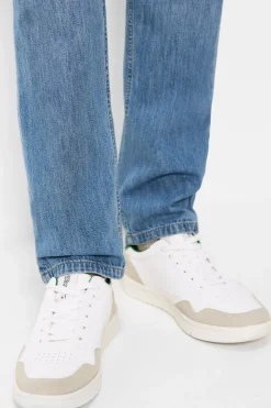 Calcas De Ganga Lavadas, Corte Regular Muito Leves Cor Media-Clara