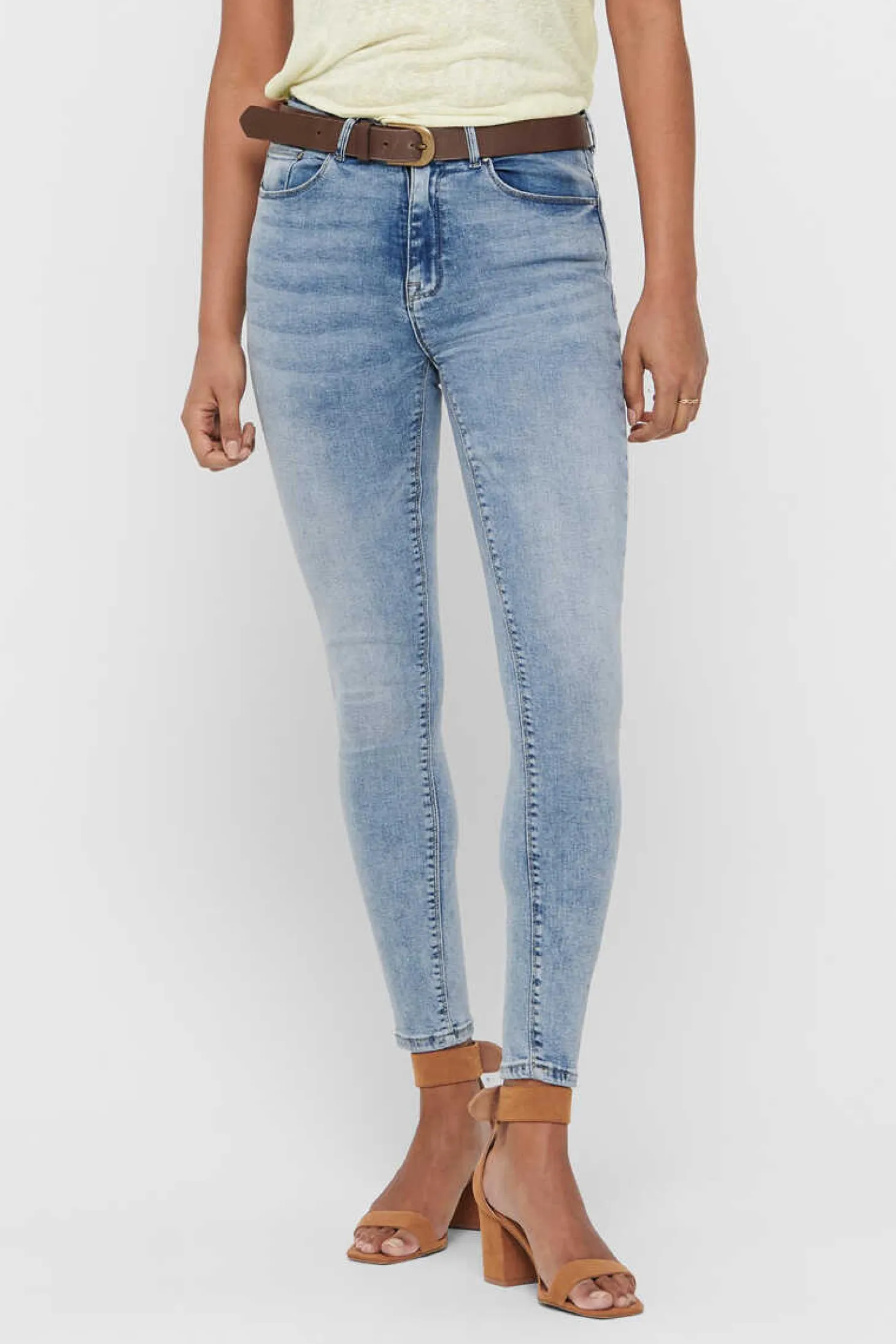 Calcas De Ganga Skinny Cintura Alta