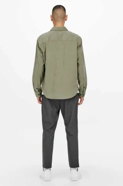 Calcas Fluidas Bainha Ajustada