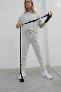 Calcas Jogger 100% Algodao Cinzentas