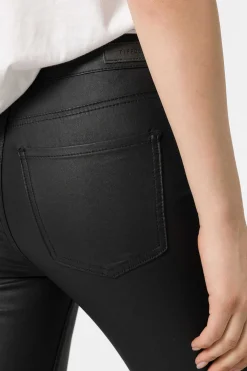 Calcas Megan Cropped Flare Coated De Cintura Subida