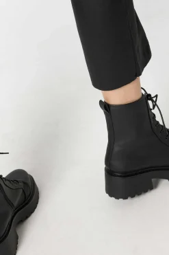 Calcas Megan Cropped Flare Coated De Cintura Subida