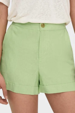 Calcoes De Linho Cintura Media