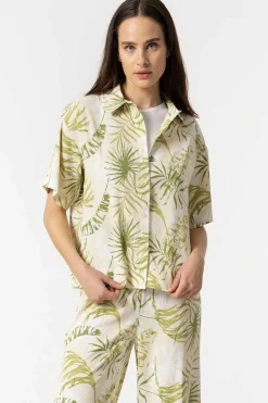 Camisa Acetinada Estampada