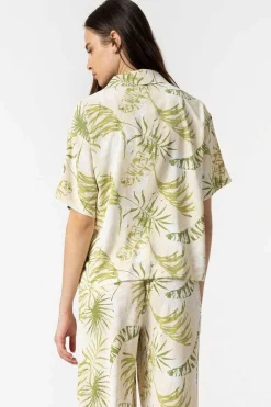 Camisa Acetinada Estampada