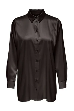 Camisa Acetinada Oversized