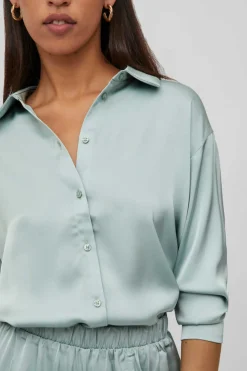 Camisa Acetinada Total Look Vila