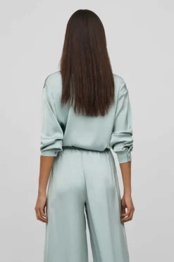 Camisa Acetinada Total Look Vila