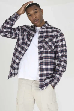 Camisa Aos Quadrados Com Dois Bolsos