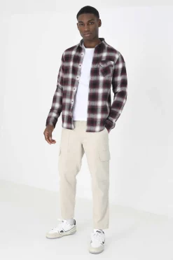 Camisa Aos Quadrados Com Bolso