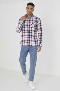 Camisa Aos Quadrados Com Bolso