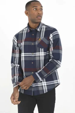 Camisa Aos Quadrados Com Bordado