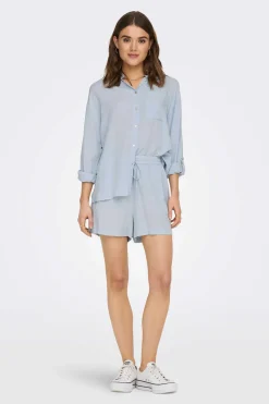 Camisa De Algodao E Linho