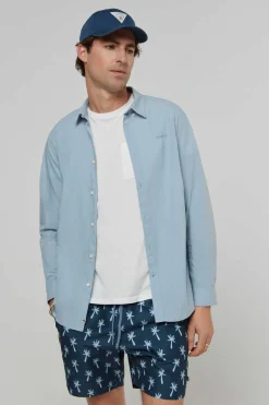 Camisa De Algodao Unicolor Slim Fit.