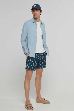 Camisa De Algodao Unicolor Slim Fit.