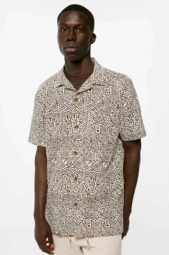 Camisa De Linho Estampada